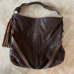 Borkier Bombay Crackled Brown Leather Purse